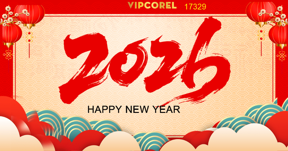 Backdrop Happy New Year 2026 file corel #185