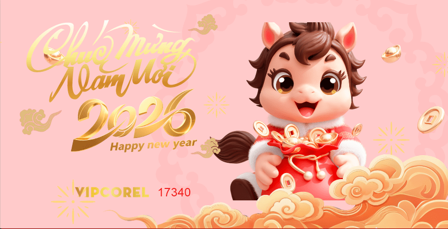 Backdrop Happy New Year 2026 file corel #196