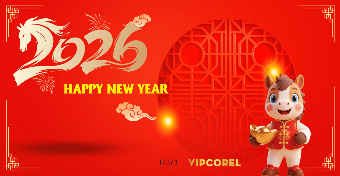 Backdrop Happy New Year 2026 file corel #198