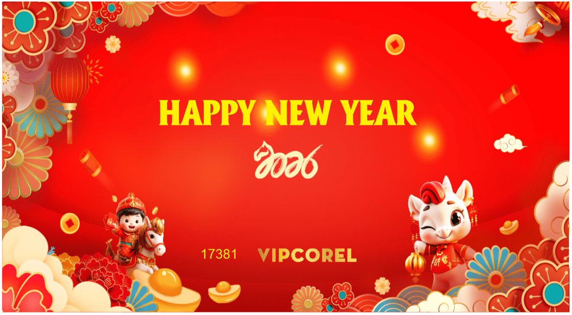 Backdrop Happy New Year 2026 file corel #208