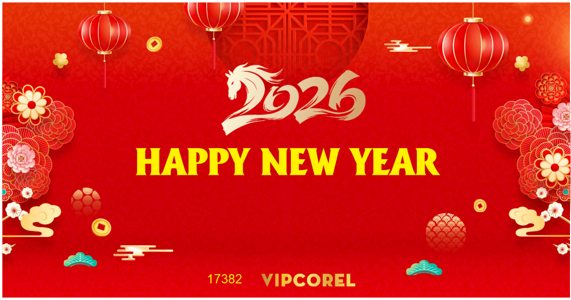 Backdrop Happy New Year 2026 file corel #209