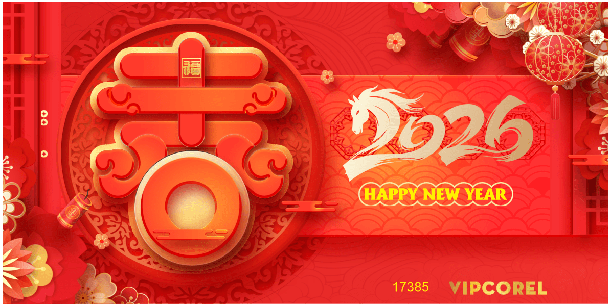 Backdrop Happy New Year 2026 file corel #212
