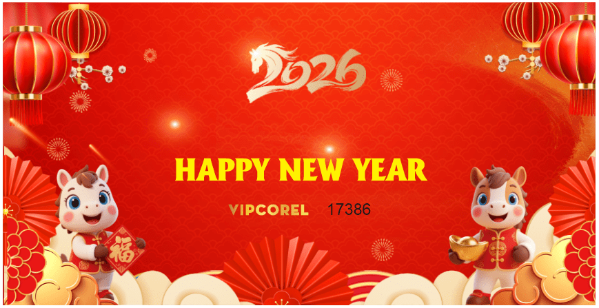 Backdrop Happy New Year 2026 file corel #213