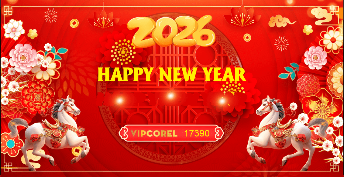 Backdrop Happy New Year 2026 file corel #217