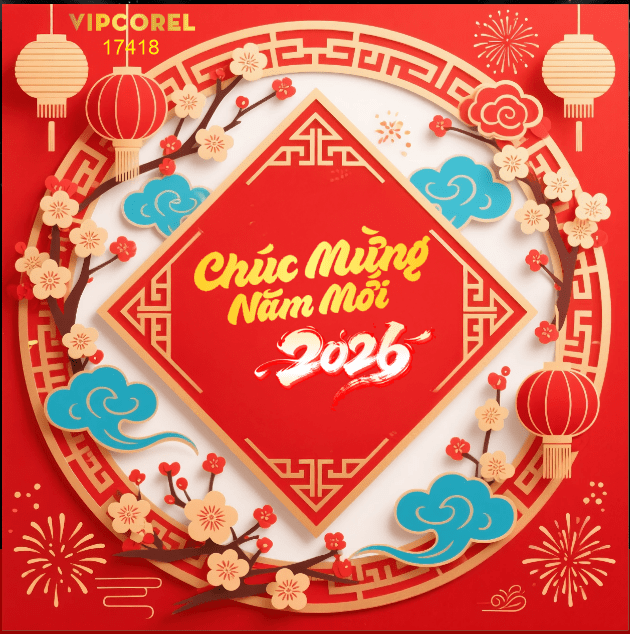 Backdrop Happy New Year 2026 file corel #245