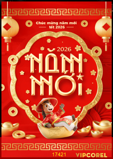 Backdrop Happy New Year 2026 file corel #248