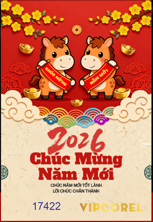 Backdrop Happy New Year 2026 file corel #249