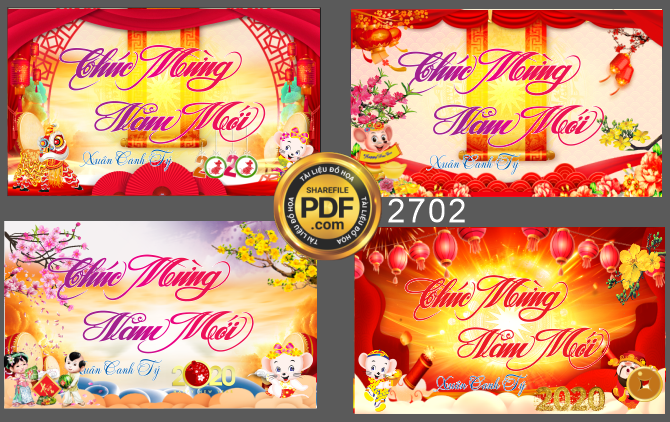 4 mẫu market chúc mừng năm mới xuân canh tý đẹp file cdr