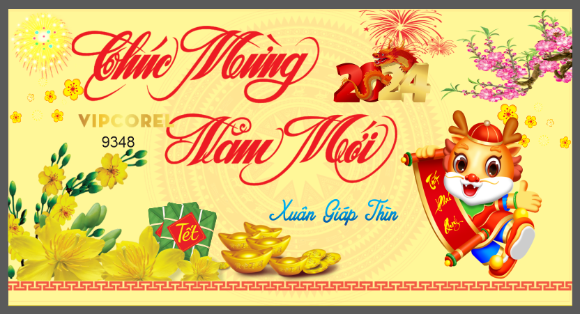 Backdrop Tết xuân Giáp Thìn 2024 vector #82