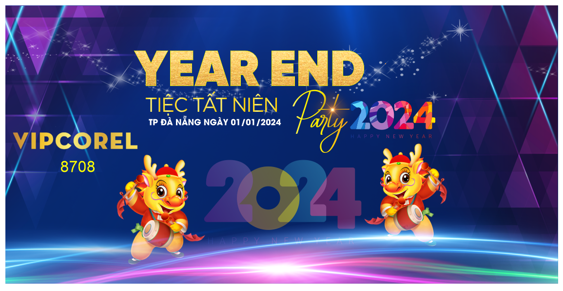 Backdrop year end party 2024 tiệc tất niên #39