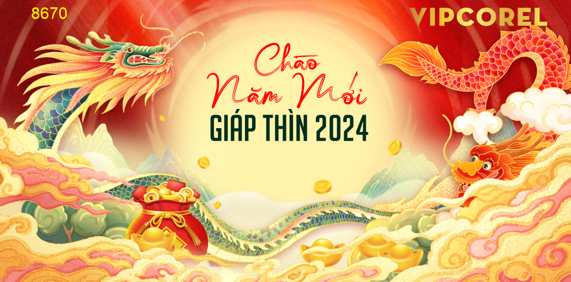 Backdrop chào năm mới Giáp Thìn 2024 #24