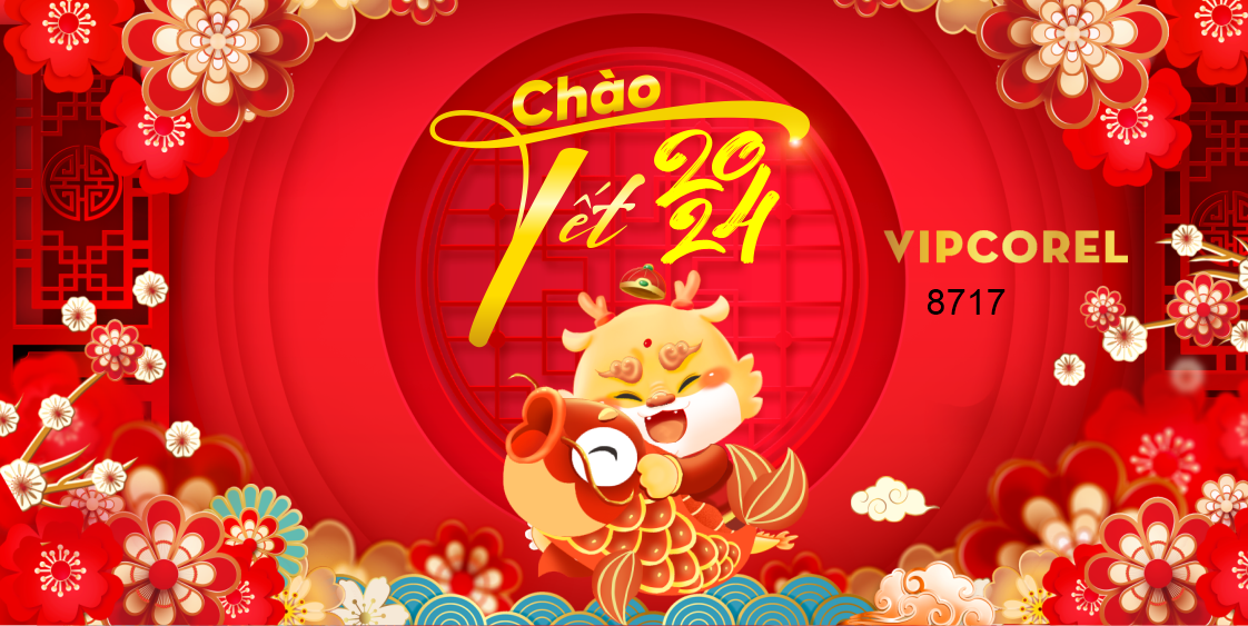 Backdrop chào xuân Giáp Thìn 2024 #48 file corel