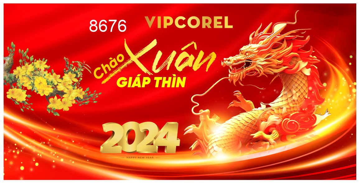 Backdrop chào xuân Giáp Thìn 2024 #28