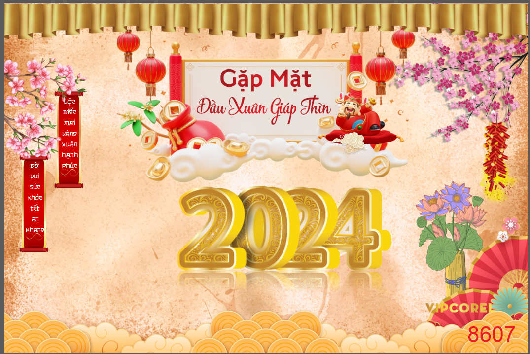 Backdrop chúc mừng năm mới Giáp Thìn 2024 #7