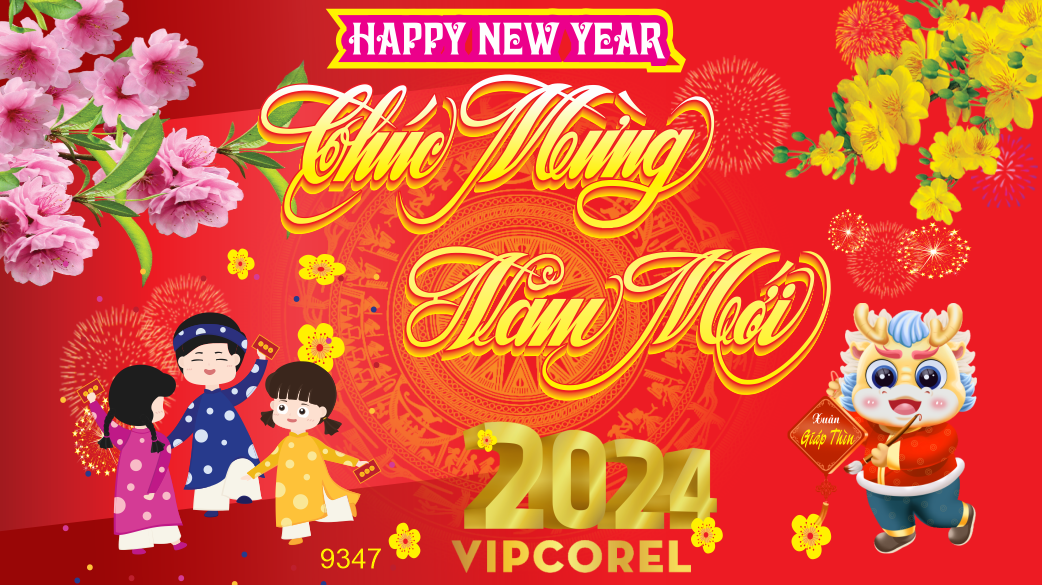 Backdrop Happy new year 2024 vector #81
