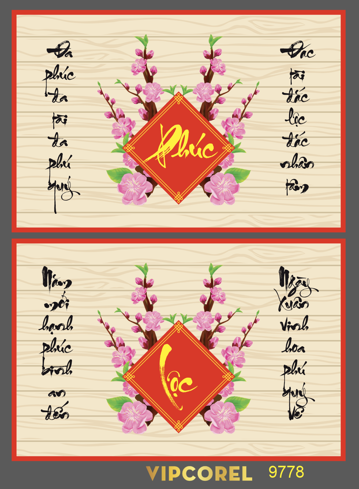 Backdrop chúc mừng năm mới 2024 file corel