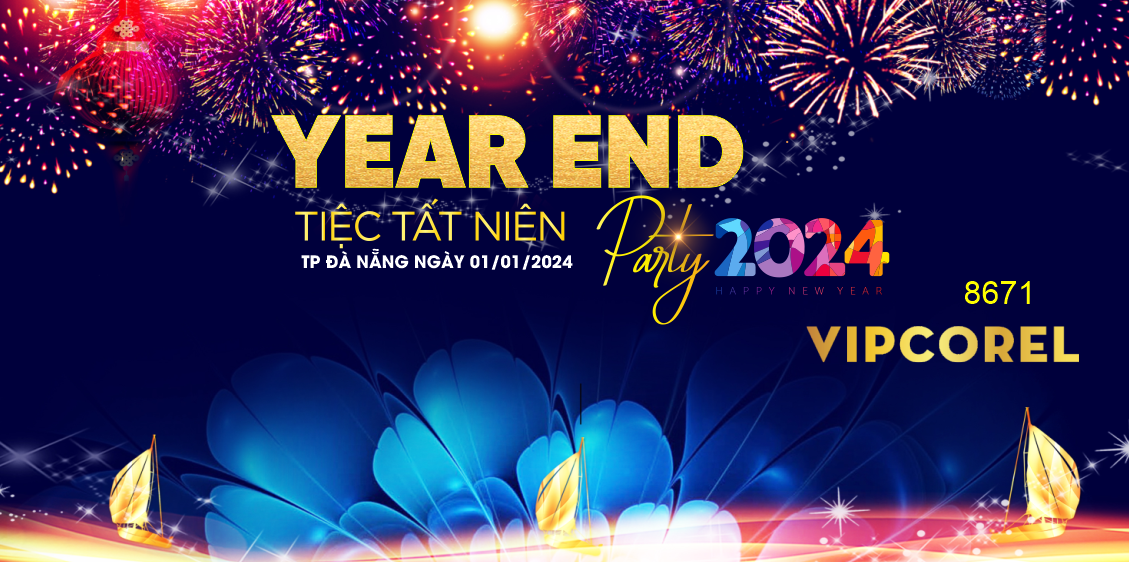 Backdrop Year End Party 2024 Tiệc tất niên #25
