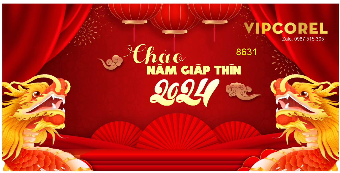 Backdrop chào năm giáp Thìn 2024 #17 file corel