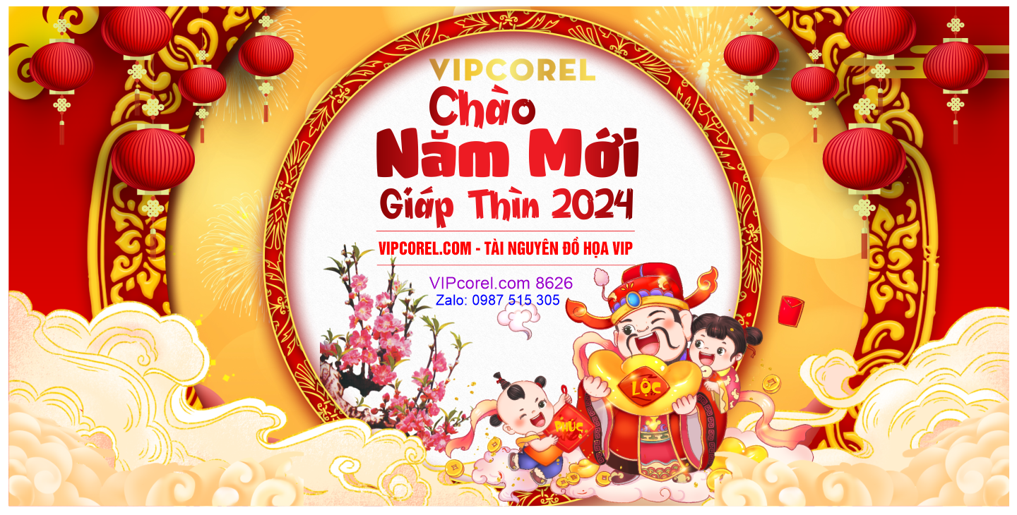 Backdrop chào năm mới Giáp Thìn 2024 #12