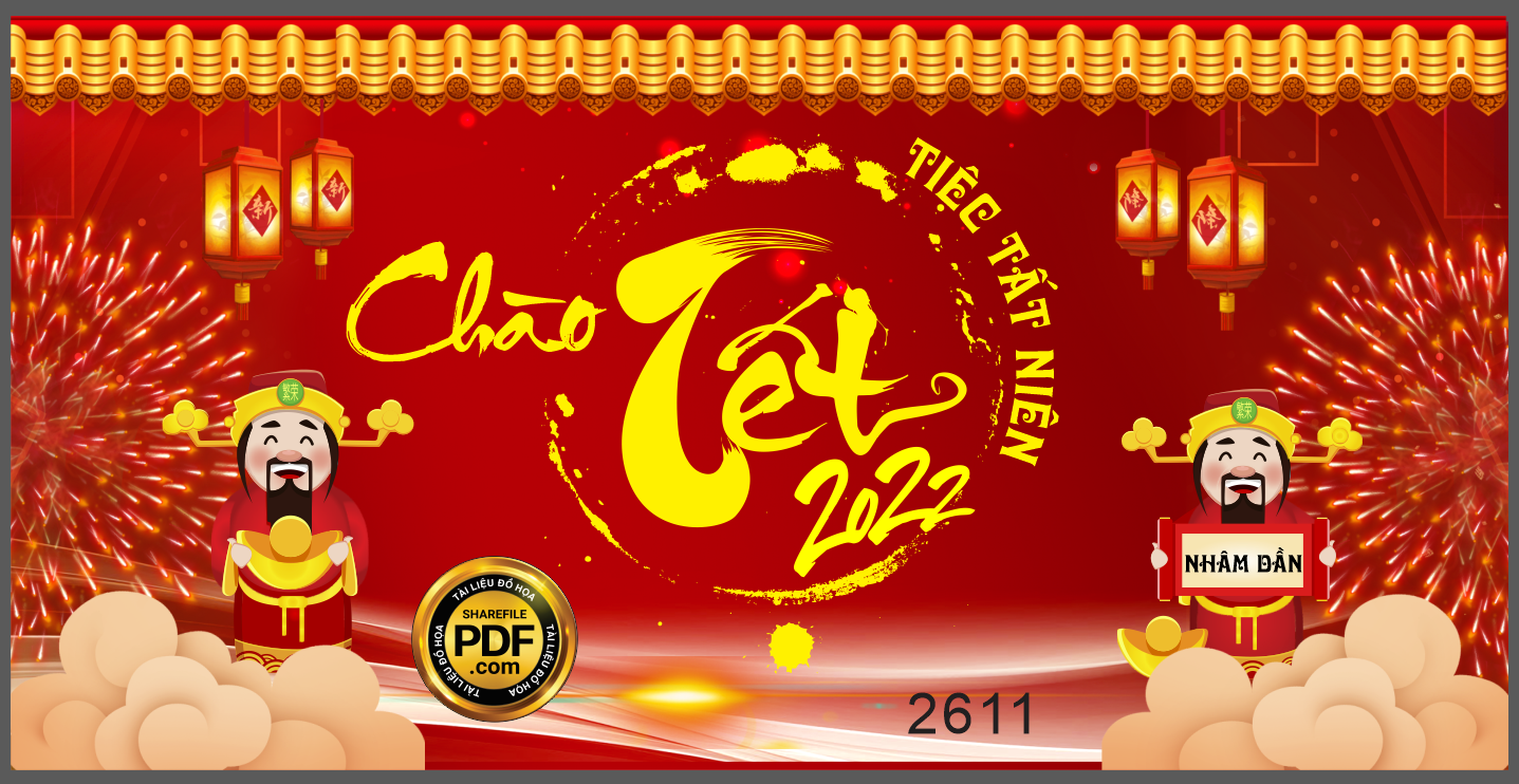 Market tiệc tất niên chào tết 2022 file CDR