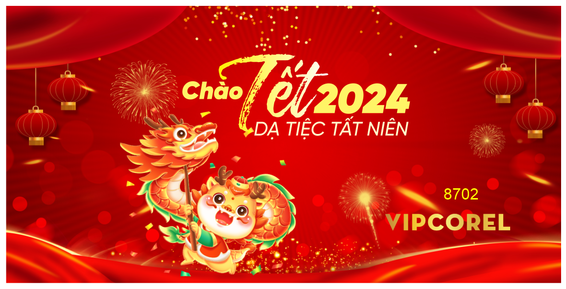 Backdrop chào tết 2024 – dạ tiệc tất niên #33