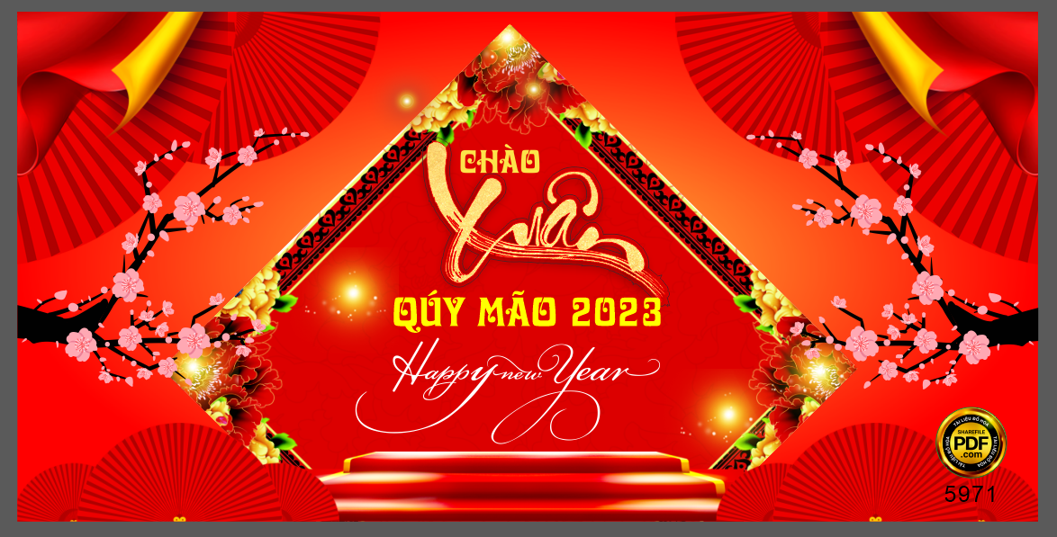 Backdrop chào xuân Quý Mão 2023 #32 file corel