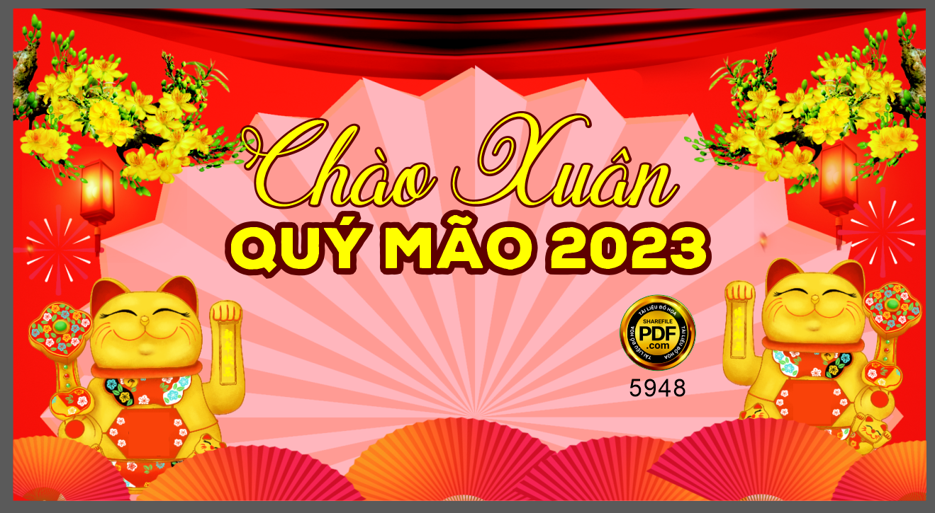 Backdrop chào xuân Quý Mão 2023 #9 file corel