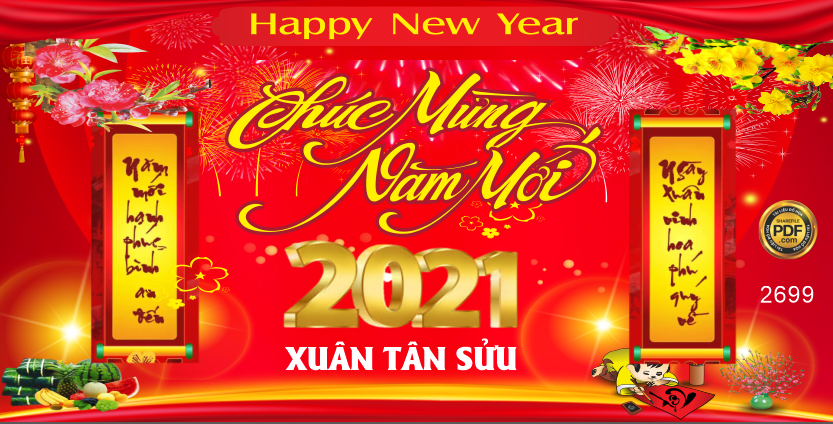 Market chúc mừng năm mới 20221 và câu đối file CDR