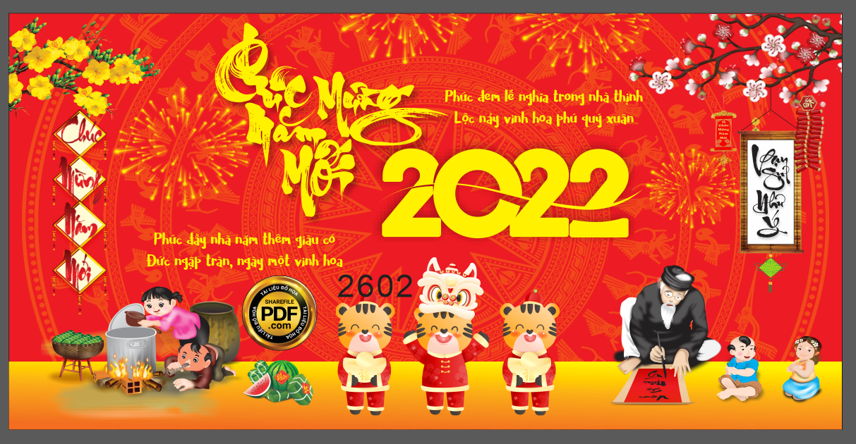 Market chúc mừng năm mới 2022 #2 file CorelDRAW x5