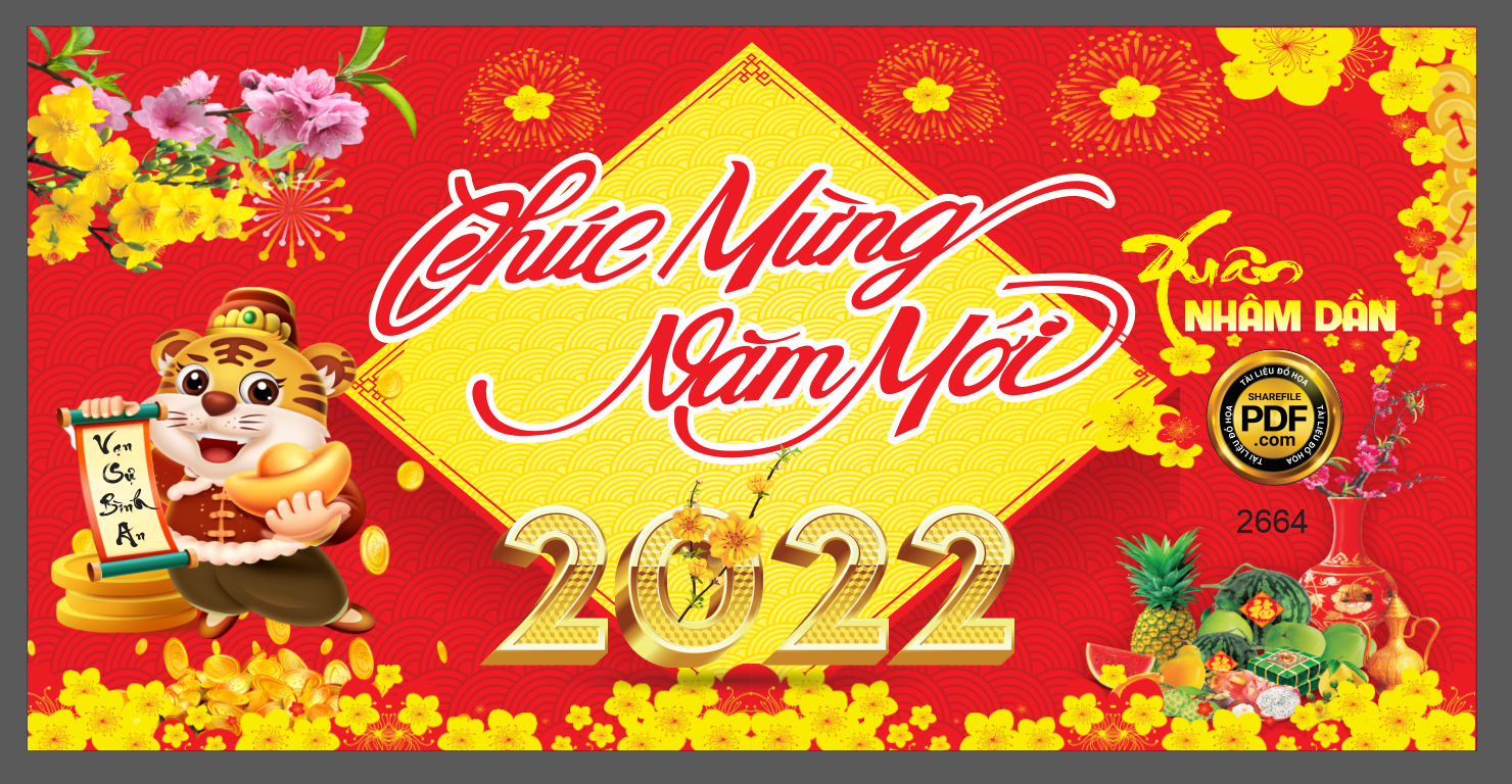 Market chúc mừng năm mới 2022 – vạn sự bình an file CDR