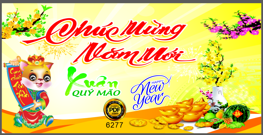 Backdrop chúc mừng năm mới 2023 #71 file corel