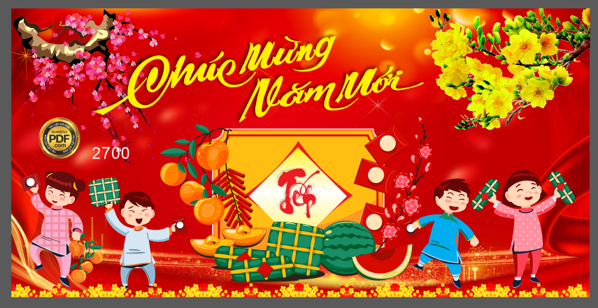 Market chúc mừng năm mới 2022 bánh trưng báy tày file CDR