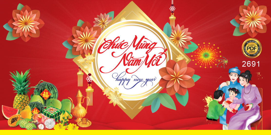 Market chúc mừng năm mới happy new year tết cổ truyền