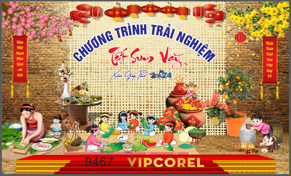 Chương trình trải nghiệm Tết Sum Vầy 2024 vector