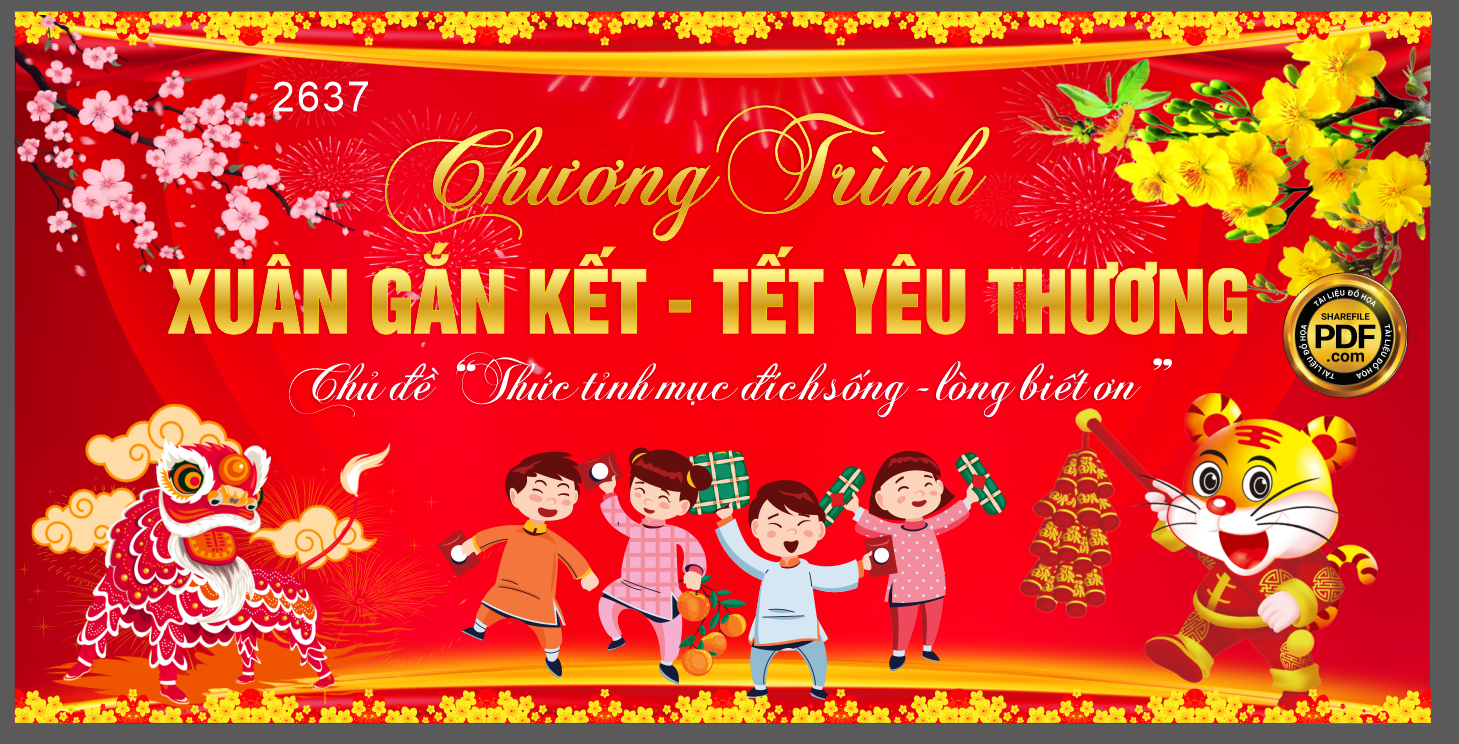 Market chương trình xuân gắn kết – tết yêu thương file CDR