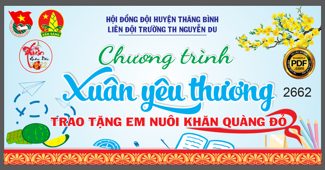 Market chương trình xuân yêu thương trao tặng khăn quàng đỏ