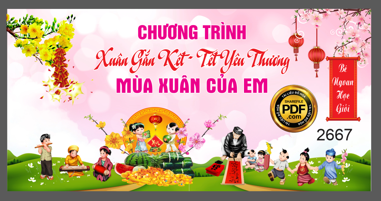 Market chương trình xuân gắn kết – tết yêu thương file CDR
