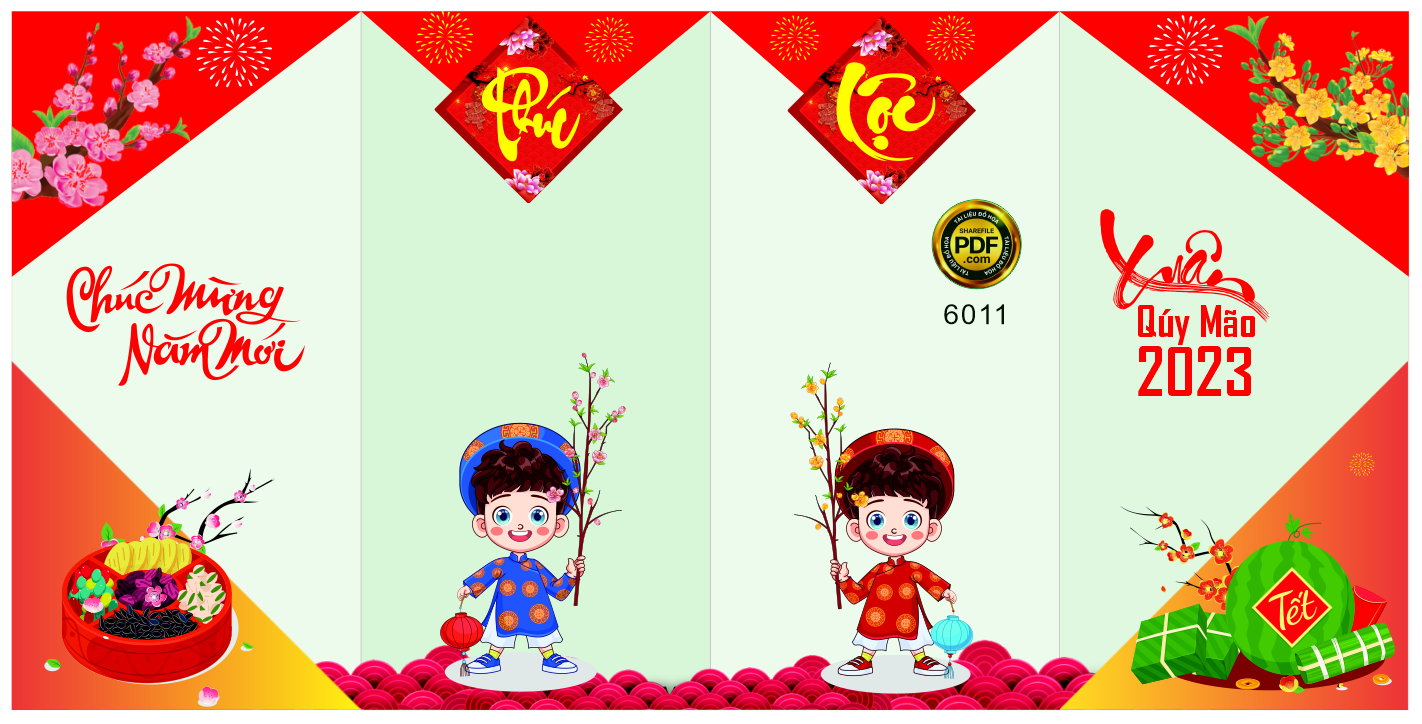 Decal trang trí cửa kính chúc mừng năm mới 2023 #2