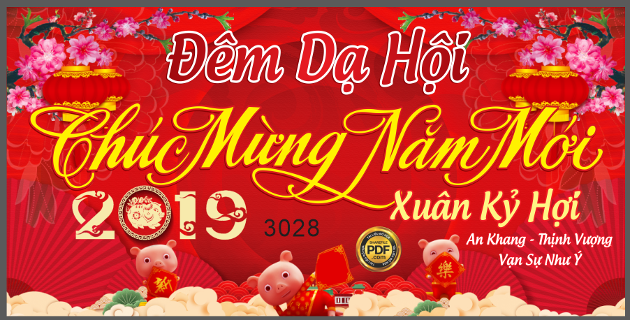 Đêm dạ hội chúc mừng năm mới xuân kỷ hợi file corel