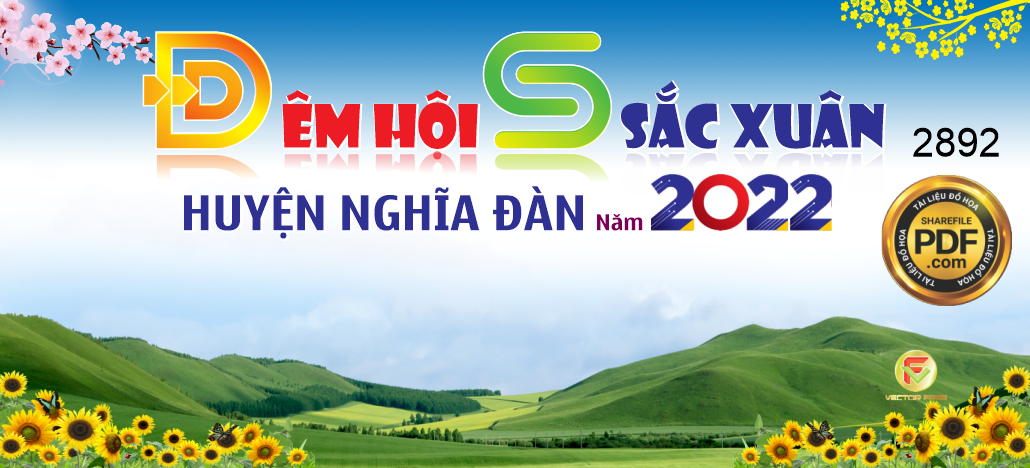 Market đêm hội sắc xuân huyện Nghĩa Đàn năm 2022 file corel