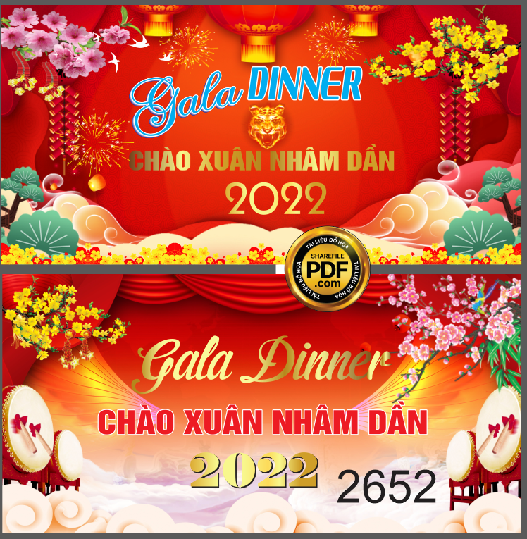Market backdrop sân khấu Gala dinner chào xuân 2022 file cdr