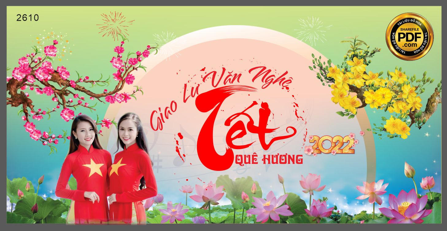 Market giao lưu văn nghệ Tết Quê Hương 2022 file CDR