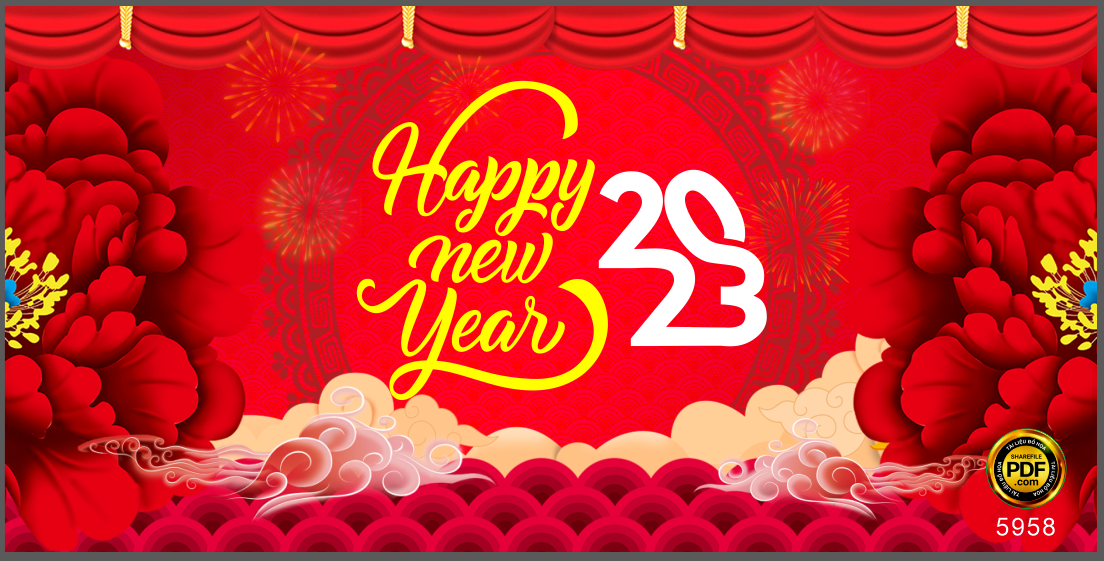Backdrop happy new year 2023 #19 file corel