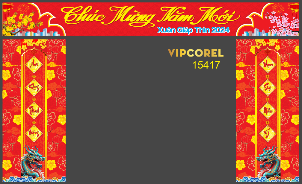 Khung cổng trang trí chúc mừng năm mới file corel