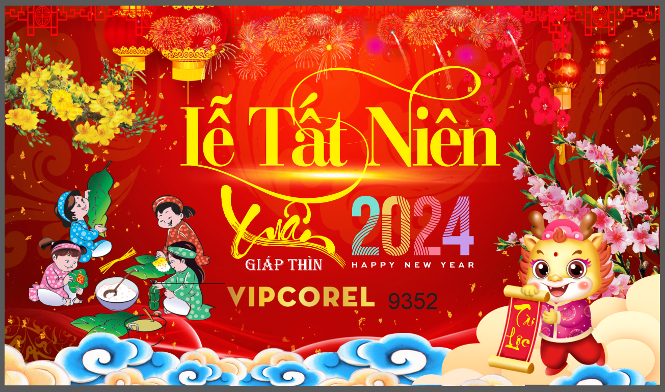 Phông nền Lễ tất niên xuân Giáp Thìn 2024 vector #85