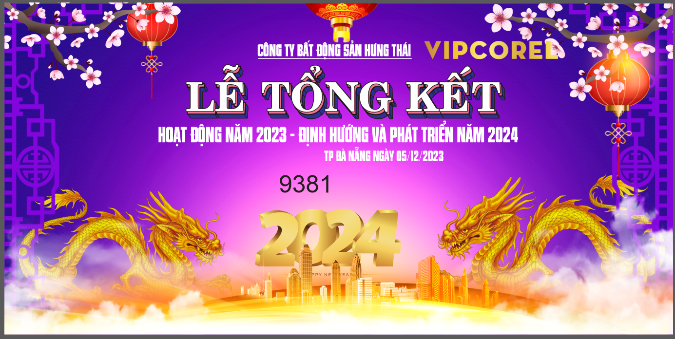 Backdrop Lễ tổng kết 2023 – 2024 vector #93 corel