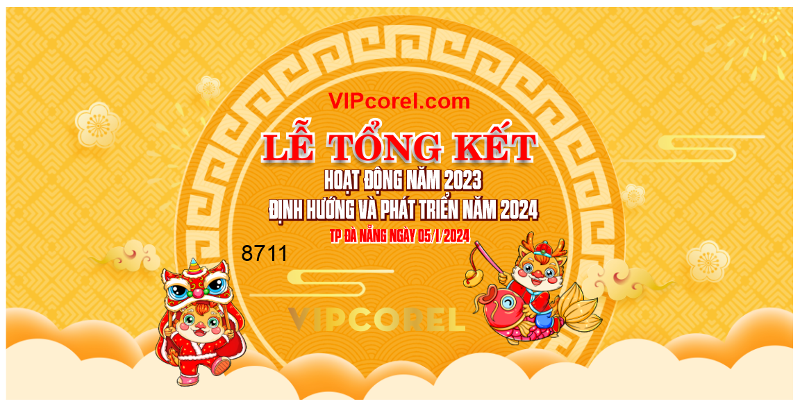 Backdrop lễ tổng kết năm #42 file corel
