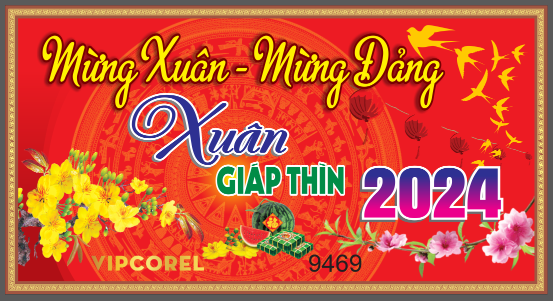 Backdrop Mừng Đảng Mừng Xuân Giáp Thìn 2024 #104