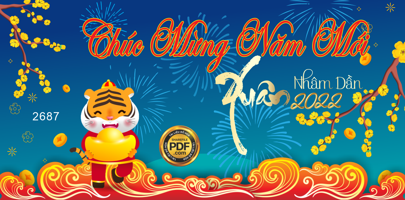 Market chúc mừng năm mới xuân Nhâm dần 2022 tone xanh