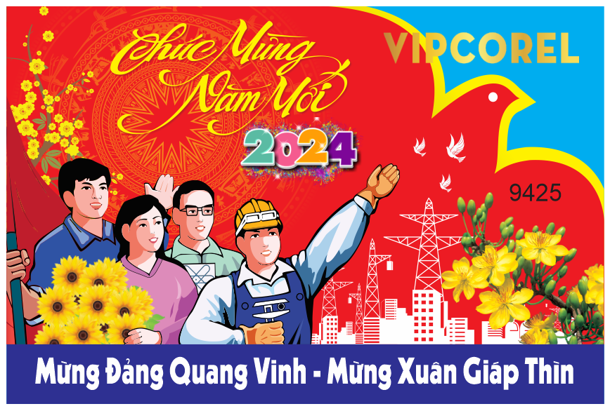 Pano mừng đảng mừng xuân 2024 vector #4